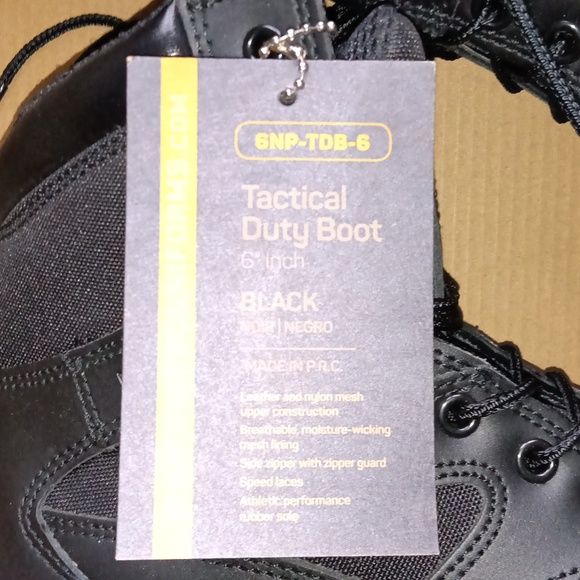 Men\'s Black Tactical Boots NWT main image 4